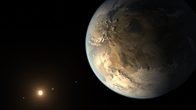 Een impressie van de nieuwe planeet.