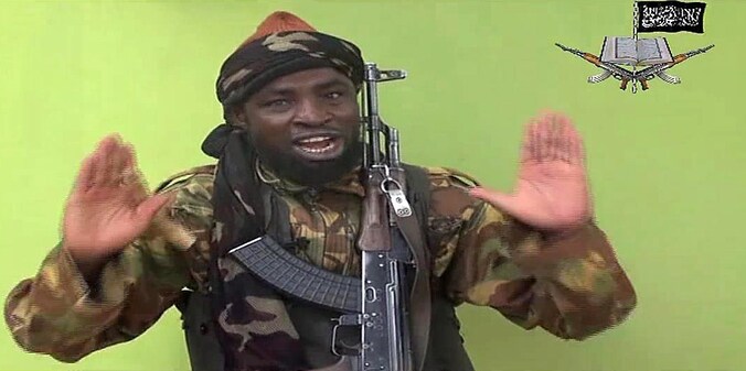 Boko Haram-leider Abubakar Shekau in de videoboodschap.