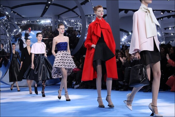 Op de catwalk bij Christian Dior.