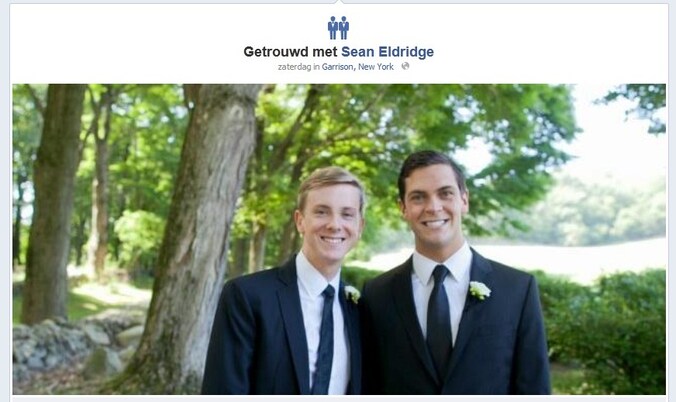 Chris Hughes en Sean Eldridge zijn ook op Facebook in de echt verbonden.