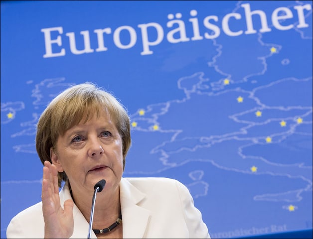 Merkel onthield zich van commentaar op het plan-Draghi.