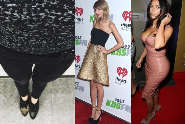 De schoenenselfie van Joy Anna Thielemans, Taylor Swift plooit de arm en kijkt lichtjes over de schouder en de wandelpose van Kim Kardashian.