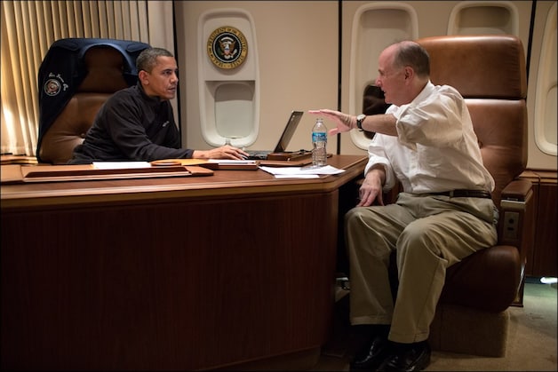 President Obama en veiligheidsadviseur Thomas Donilon