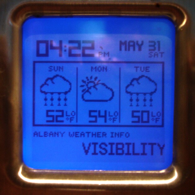Het display van een SPOT-horloge.