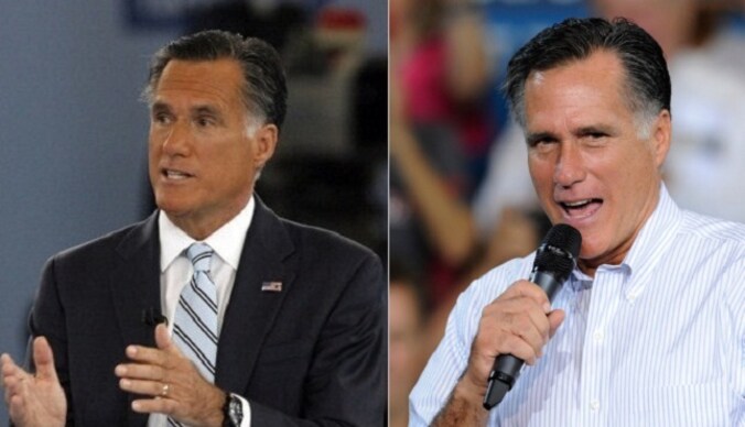 Romney zag er opvallend bruiner uit.