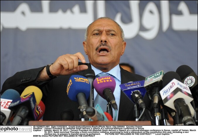 Ali Abdullah Saleh, de president van Jemen.