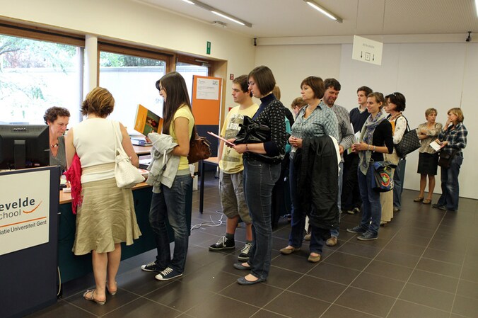Archiefbeeld van studenten aan de Artevelde hogeschool.