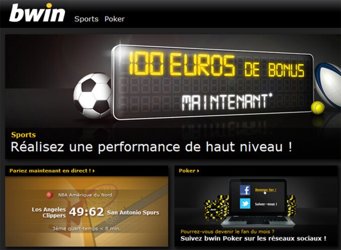 Screenshot van Bwin.fr