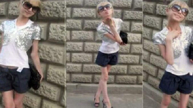 Foto's van de extreem magere Kseniya Bubenko
