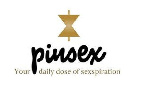 Het logo van Pinsex is het meest zedige element op de site.