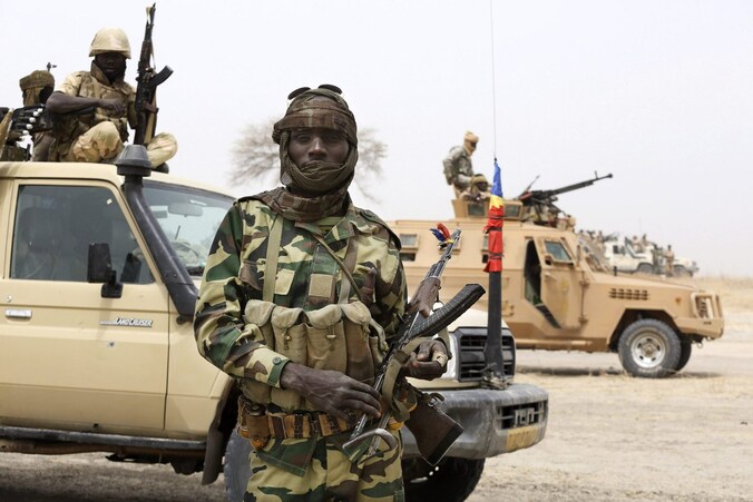 Soldaten uit Niger, Kameroen en Tsjaad strijden samen tegen Boko Haram.