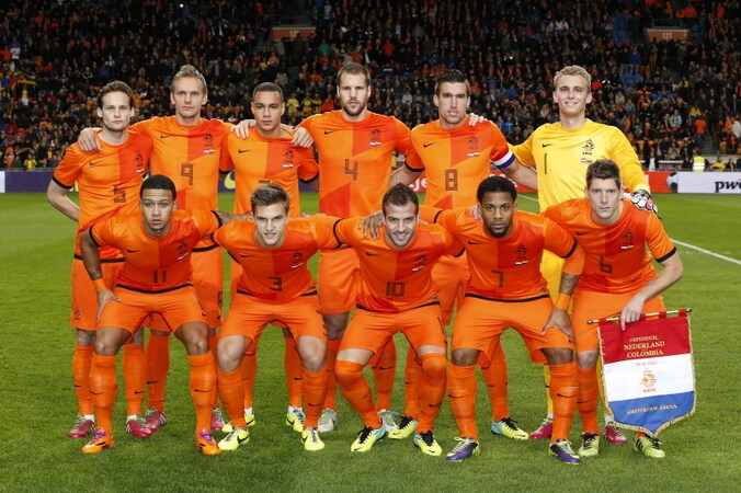 Oranje voor de oefeninterland tegen Colombia.