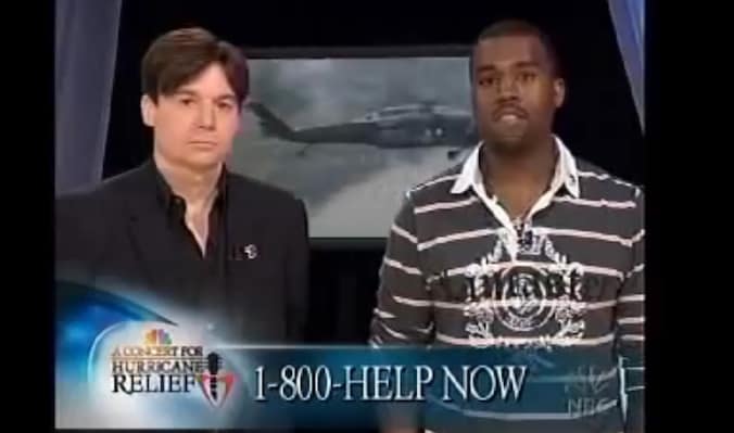 Kanye West: "George Bush doesn't care about black people."