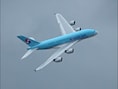 Een vliegtuig van Korean Air op een luchtvaartshow in Parijs.