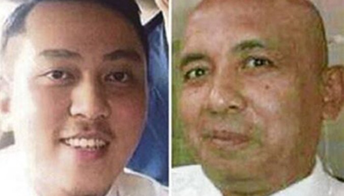 Eerste officier Fariq Abdul Hamid (l) en gezagvoerder Zaharie Ahmad Shah.