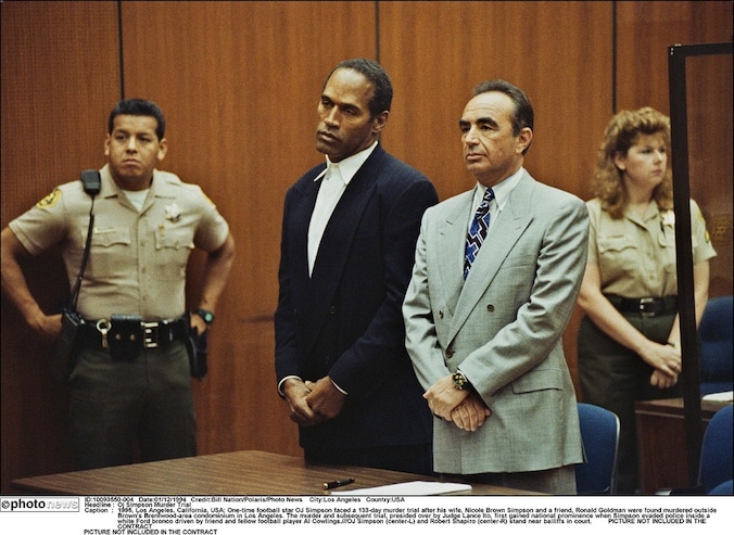 OJ Simpson met zijn advocaat Steve Shapiro.