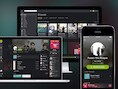 De nieuwe, donkere look van Spotify.