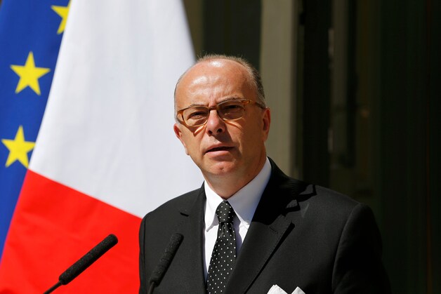 De Franse minister van Binnenlandse Zaken Bernard Cazeneuve (PS)