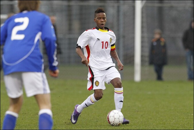 Musonda Junior, hier aan het werk bij de jonge Rode Duivels.