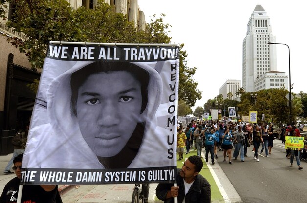Protestacties ten tijde van de rechtszaak tegen George Zimmerman.
