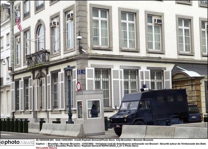 De Amerikaanse ambassade in Brussel.