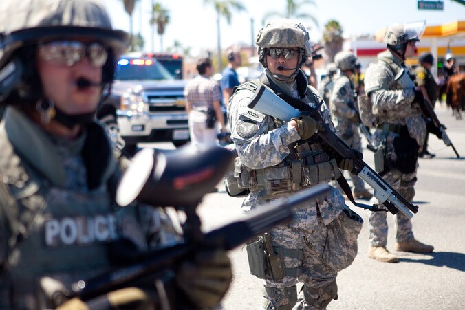 Agenten van de Orange County Police.
