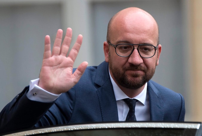 Premier Charles Michel (MR) vandaag bij aankomst in Parijs.