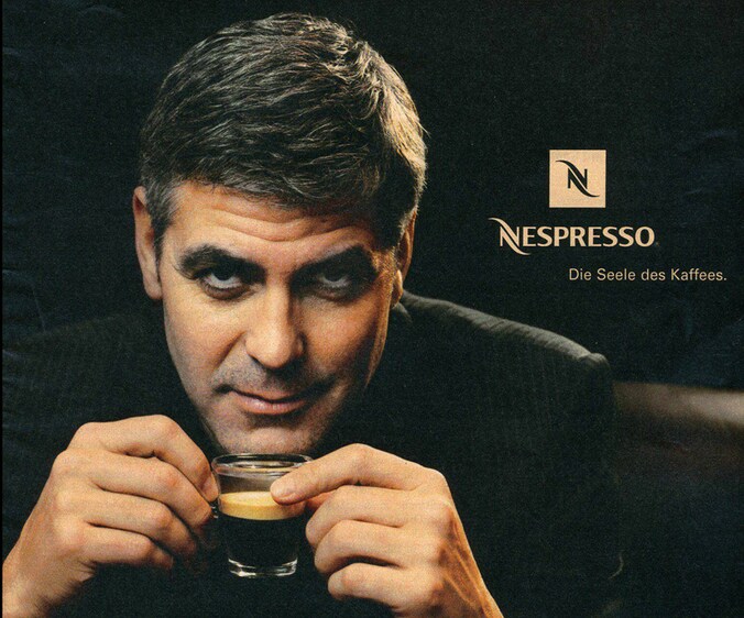 Nespresso-gezicht George Clooney.