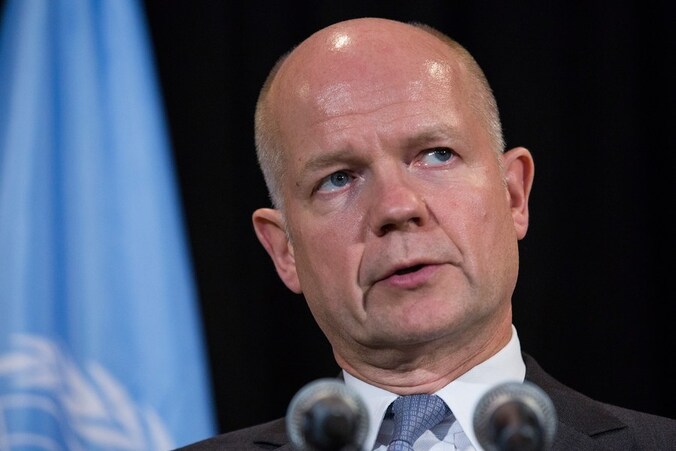 Minister van Buitenlandse Zaken van Groot-Brittannië William Hague.