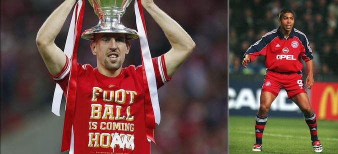 Franck Ribéry en Giovane Elber.