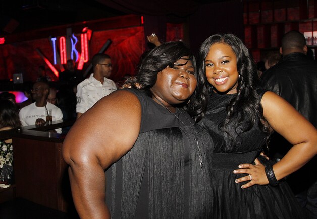 Gabourey Sidibe ('Precious') en Glee-ster Amber Riley.