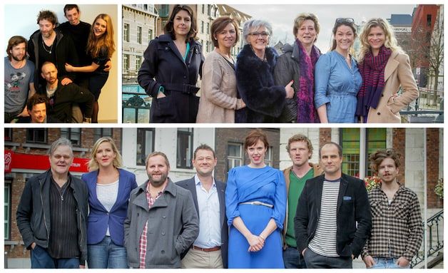 (vlnr.) De cast van 'Wat Als?', 'Loslopend Wild' en 'Quiz me Quick'