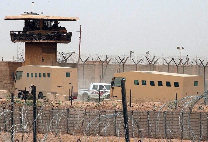 De Abu Ghraib gevangenis in Bagdad.