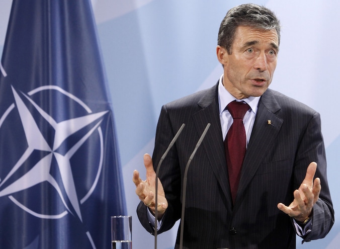 De secretaris-generaal van de NAVO Anders Fogh Rasmussen.