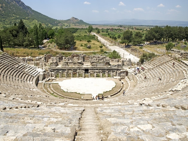 Het prachtige amfitheater in Efese.