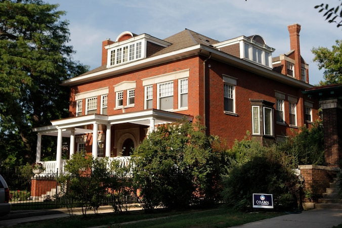 Het huis van de Obama's in Chicago