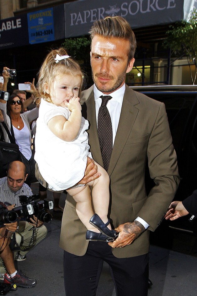 Harper Seven met papa David Beckham