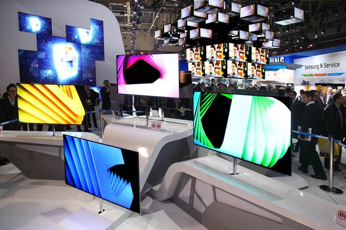 De stand van Samsung op de CES-beurs in januari.