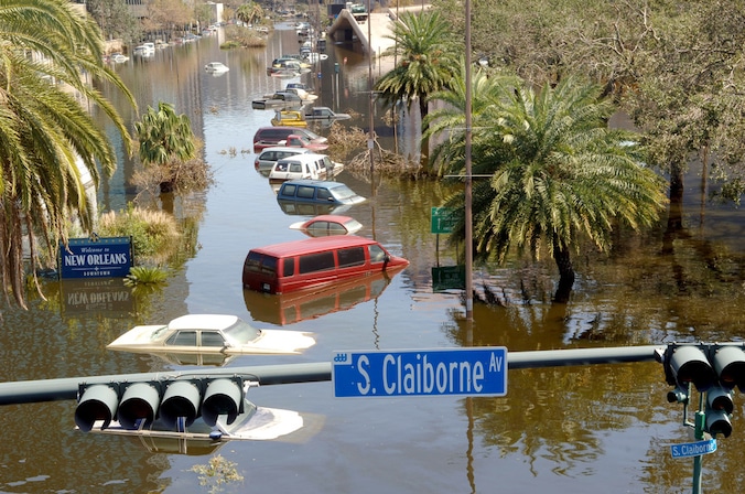 Een stormvloed bij een zware storm, zoals de verwoestende orkaan Katrina in 2005, maakt traditioneel de meeste slachtoffers.