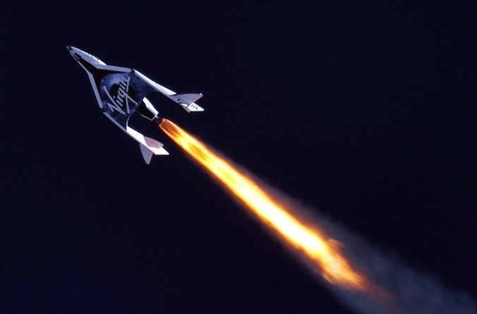 De SpaceShipTwo van Virgin Galactic
