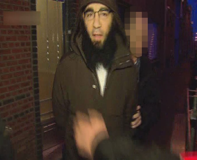 Fouad Belkacem bij zijn arrestatie, enkele weken geleden.