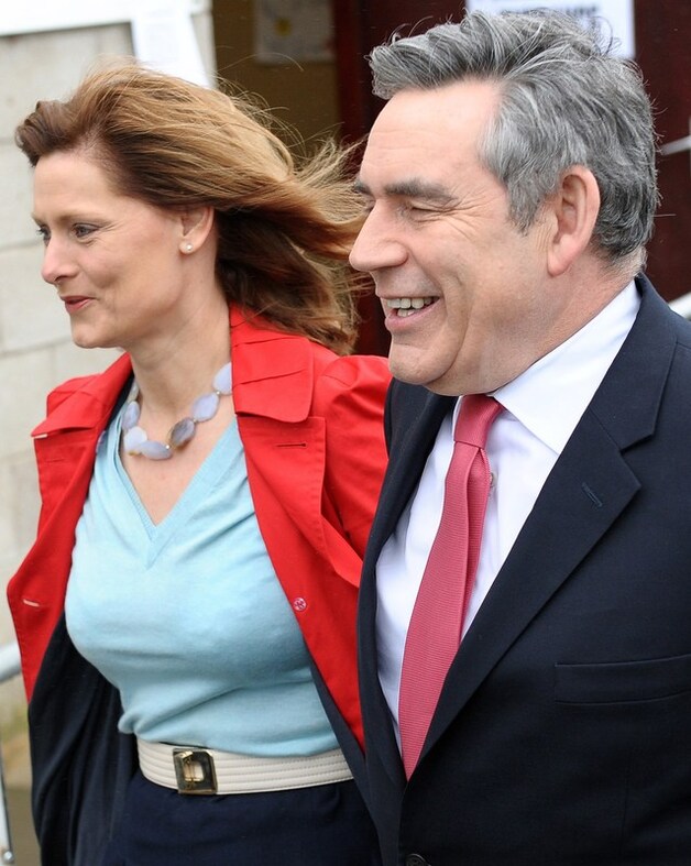 Gordon Brown met zijn vrouw Sarah.