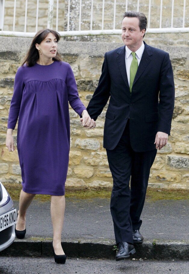 David Cameron met zijn vrouw Samantha.