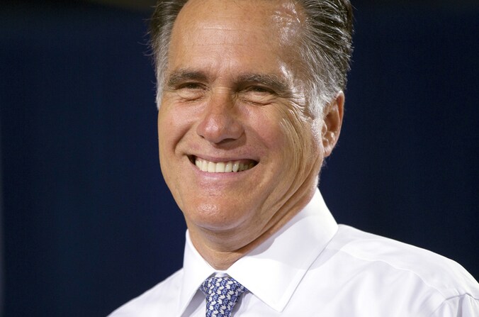 Mitt Romney op campagne in Bowling Green, Ohio.