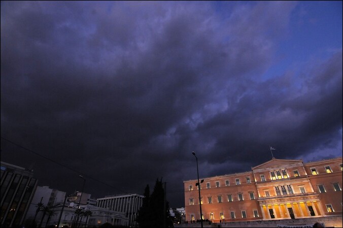 Het Griekse parlement aan het Syntagmaplein in Athene.