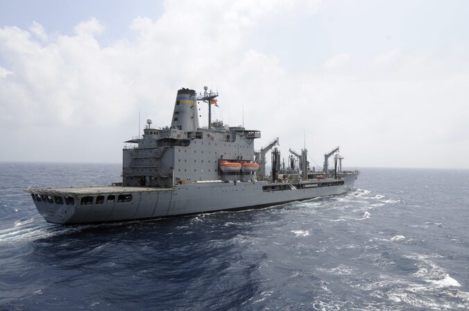 Het bevoorradingsschip USNS Rappahannock
