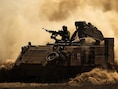 Een Israëlische soldaat aan de grens met Syrië.