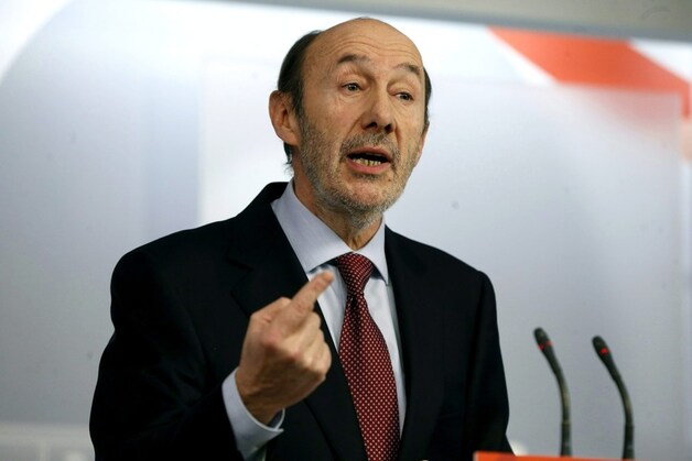 De Spaanse oppositieleider Alfredo Perez Rubalcaba.