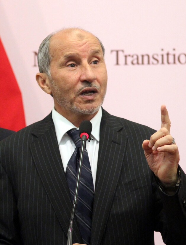 NTC-voorzitter Mustafa Abdel Jalil.