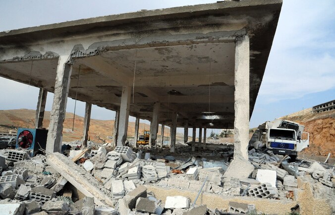 De Israëlische luchtaanvallen richtten schade aan in Syrië.